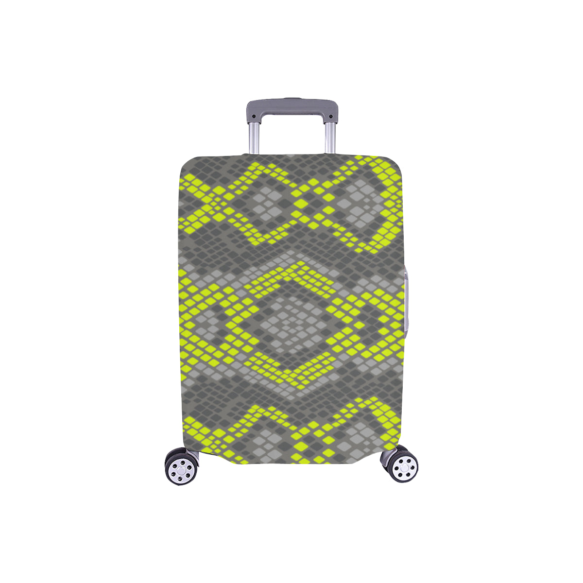 Housse Valise Anti-Rayures Imprimé Papillons Bleus – Lavable, Élastique, Double Face – Taille M (56-61 Cm)