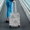 case-protection-géométrique-noir-blanc Luggage Cover (18"-21") (Small)-Bags-Urban Corner