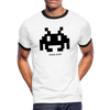 T-shirt contrasté Invader - blanc/noir