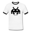 T-shirt contrasté Invader - blanc/noir