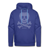 Sweat-shirt à capuche Skull Code Petya Blanc - bleu royal