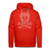 Sweat-shirt à capuche Skull Code Petya Blanc - rouge