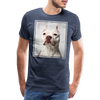 T-shirt Pitbull - bleu chiné