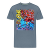 T-shirt Graffiti Robot - gris bleu