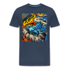 T-shirt Graffiti Dragon - bleu marine