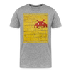 T-shirt Invader Pixel Art - gris chiné