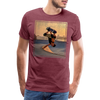 T-shirt Skateboarding Invert - rouge bordeaux chiné