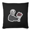 Coussin et housse de 45 x 45 cm Skull Flower - noir