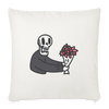 Coussin et housse de 45 x 45 cm Skull Flower - blanc nature