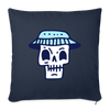 Coussin et housse de 45 x 45 cm Skull Cool - bleu marine
