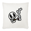 Coussin et housse de 45 x 45 cm Skull Smoking - blanc nature