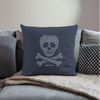 Coussin et housse de 45 x 45 cm Skull Code Petya - bleu marine