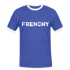 T-shirt homme à bords contrastés Frenchy - bleu/blanc