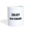 Mug Enjoy Skateboard - blanc